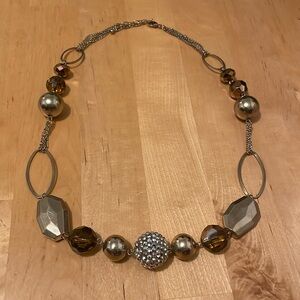 Gold-Tone and gold beaded Necklace